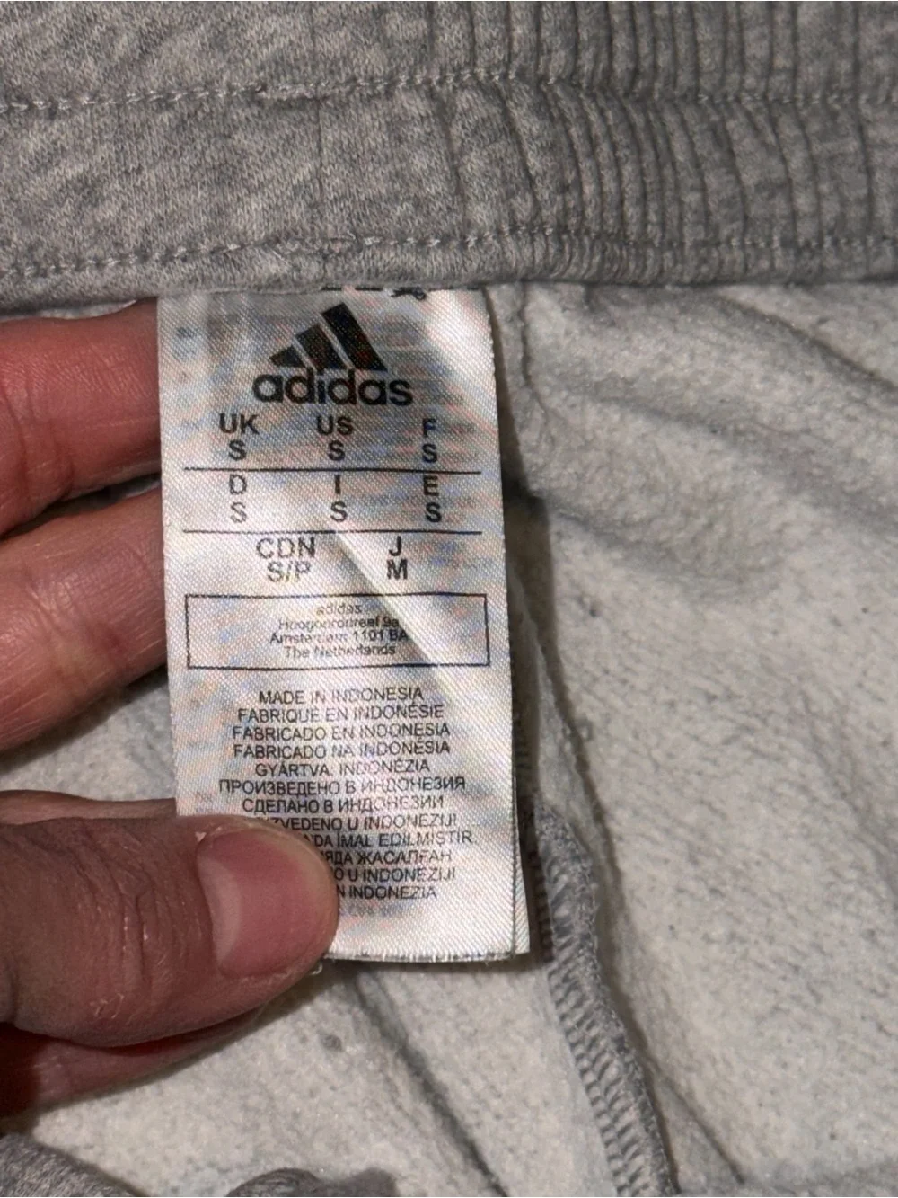 adidas Gray Sweatpant Joggers with Black Logo